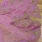 Original Moslin Hand Karchupi work Saree, Lavender Dream, contrast blouse