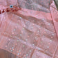 Handwoven Dhakai Jamdani Saree – Peach Halfsilk