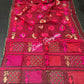 Elegant Maroon Dhakai Jamdani Saree - Handloom Classic