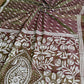 Duel Tone Olive Bangalore Silk Kantha Saree
