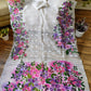 Handpainted Jamdani, Original Dhakai Saree | Queens Crepe Myrtle Flower Theme