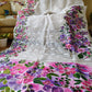 Handpainted Jamdani, Original Dhakai Saree | Queens Crepe Myrtle Flower Theme