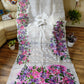 Handpainted Jamdani, Original Dhakai Saree | Queens Crepe Myrtle Flower Theme
