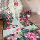 Watercolor – Handpainted Dhakai Jamdani Saree, Lotus theme