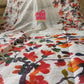 Original Dhakai Jamdani Handpainted, Halfsilk, Red/White Bombax Flower theme Classy Saree