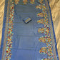 Gray Bangalore Silk Kantha Saree