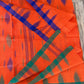 Sylheti Monipuri Handwoven Cotton Saree– Orange