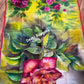 Rose Bloom Handpainted Saree on Tangail Halfsilk