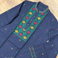 Original Dhakai Jamdani Punjabi – Handwoven Pure Cotton, Navy Blue