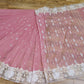 Mauve Pink Cutwork Jamdani Dhakai – Embroidered