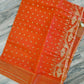Orange Dhakai Jamdani Saree - Handloom Classic