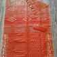 Orange Dhakai Jamdani Saree - Handloom Classic