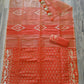 Orange Dhakai Jamdani Saree - Handloom Classic