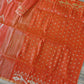 Orange Dhakai Jamdani Saree - Handloom Classic