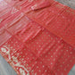 Orange Dhakai Jamdani Saree - Handloom Classic