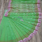 Pastel Moss Green Cutwork Original Jamdani Dhakai