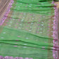 Pastel Moss Green Cutwork Original Jamdani Dhakai