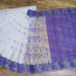 White Purple Cutwork Dhakai Jamdani – Designer Collection