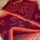 Monipuri Cotton saree, Maroon and Orange