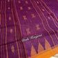 Monipuri Cotton saree, Burgundy and Orange