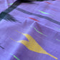 Sylheti Monipuri Handwoven Cotton Saree – Lilac & Black