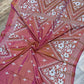 Coral Pink Duel Tone Bangalore Silk Kantha Saree