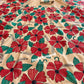 Hand Stiched Silk Kantha Saree, Golden with Red Joba