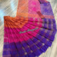 Elegant Magenta Orange Purple Dhakai Jamdani Saree - Handloom Classic