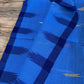 Sylheti Monipuri Cotton Saree – Blue & Deep Blue border