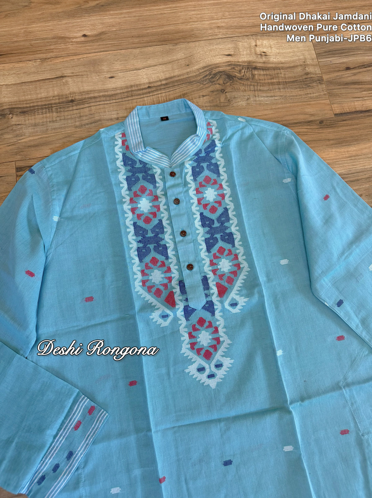 Original Dhakai Jamdani Men Punjabi, Pure Cotton