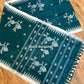 Monipuri Handwoven Cotton Saree – Teal & White