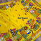 Yellow Bangalore Silk Kantha Saree