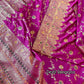 Magenta Benaroshi Katan Silk Saree – Elegant Wedding & Party Wear