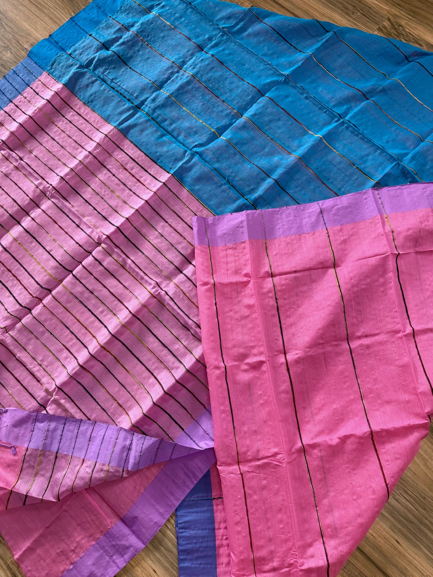 Tangail Cotton Khesh Saree, Made in Bangladesh, Ganga/Jamuna Border, Hand Woven, Pure Cotton,Comfortable summer saree,Other Colors available