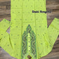 Original Dhakai Jamdani Punjabi, Handwoven Pure Cotton, Lime Color