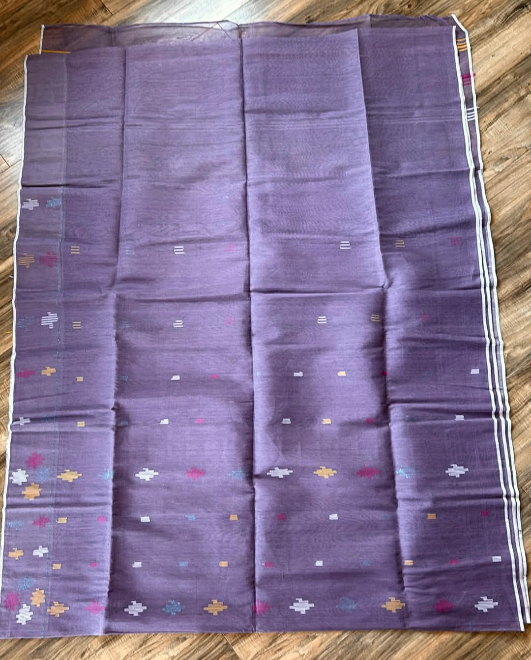 Original Dhakai Jamdani Saree - Purple Mauve