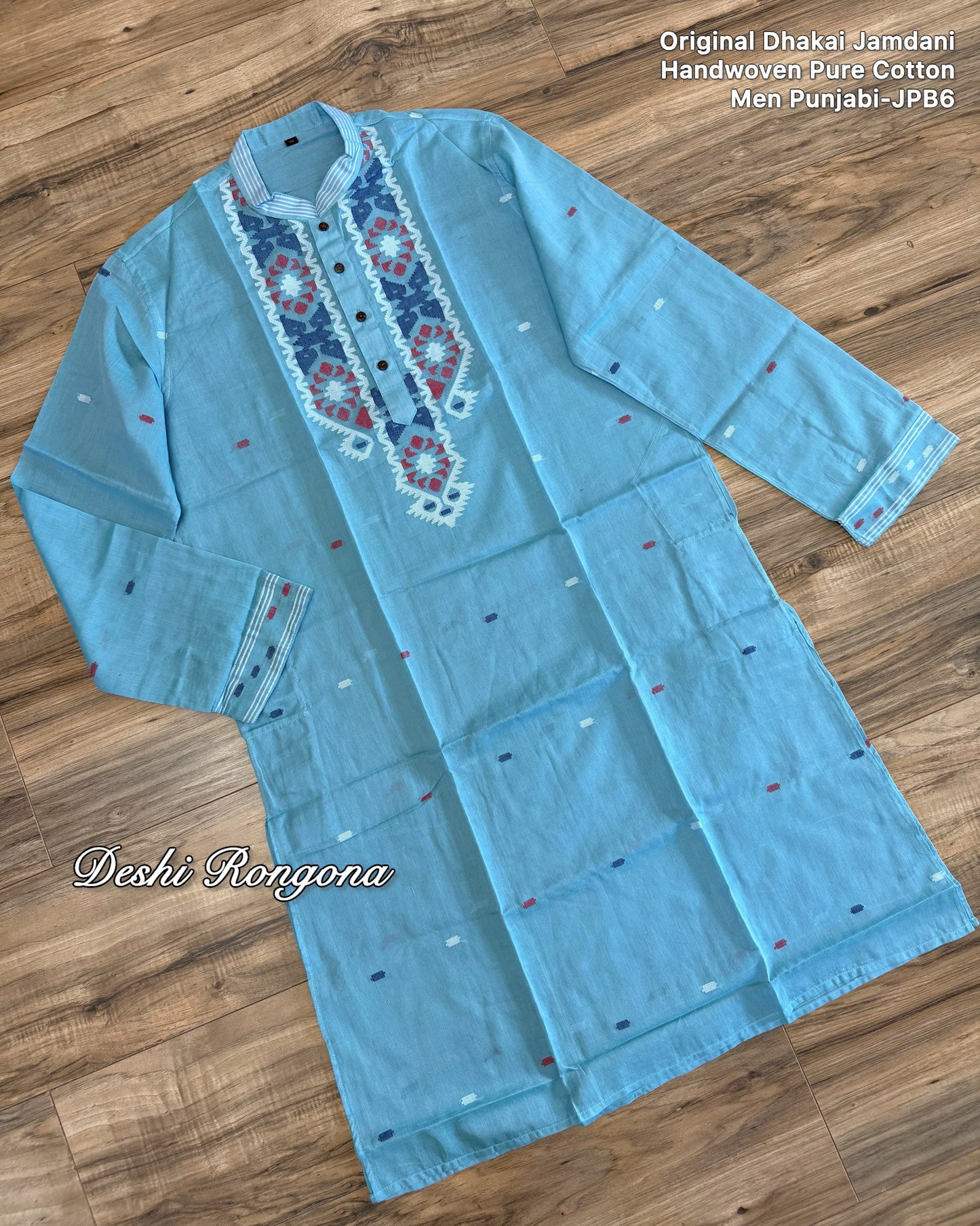 Original Dhakai Jamdani Men Punjabi, Pure Cotton