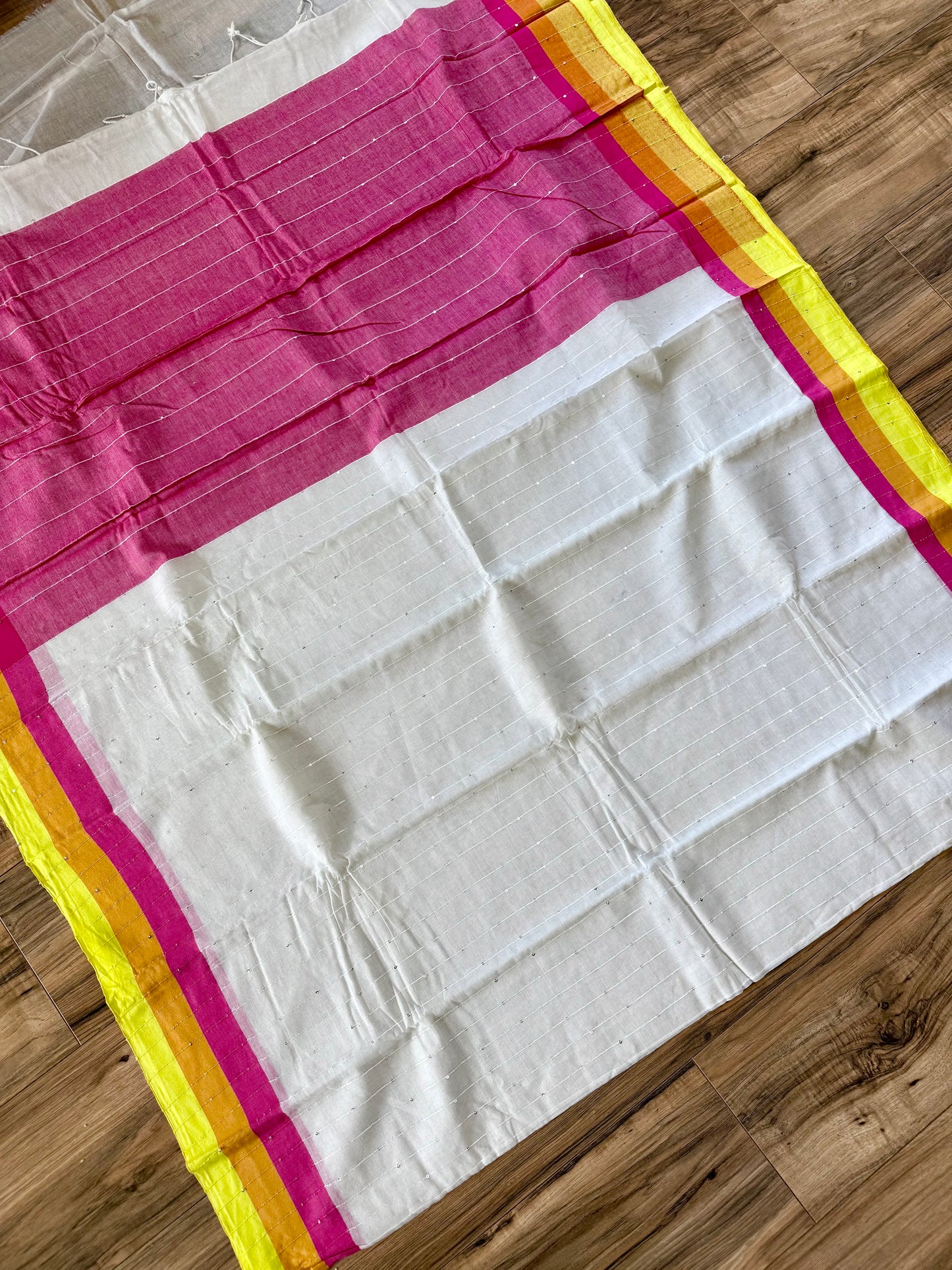 Tangail Halfsilk Saree, Orange
