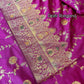 Magenta Benaroshi Katan Silk Saree – Elegant Wedding & Party Wear