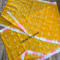 Sylheti Monipuri Handwoven Cotton Saree – Yellow