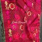 Elegant Maroon Dhakai Jamdani Saree - Handloom Classic