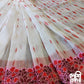 White-Red Cutwork Dhakai Jamdani – Designer Collection