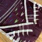Sylheti Monipuri Handwoven Saree – Coffee with White Border