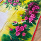 Rose Bloom Handpainted Saree on Tangail Halfsilk