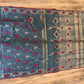 Gray Dhakai Jamdani Saree with Red and Zari work