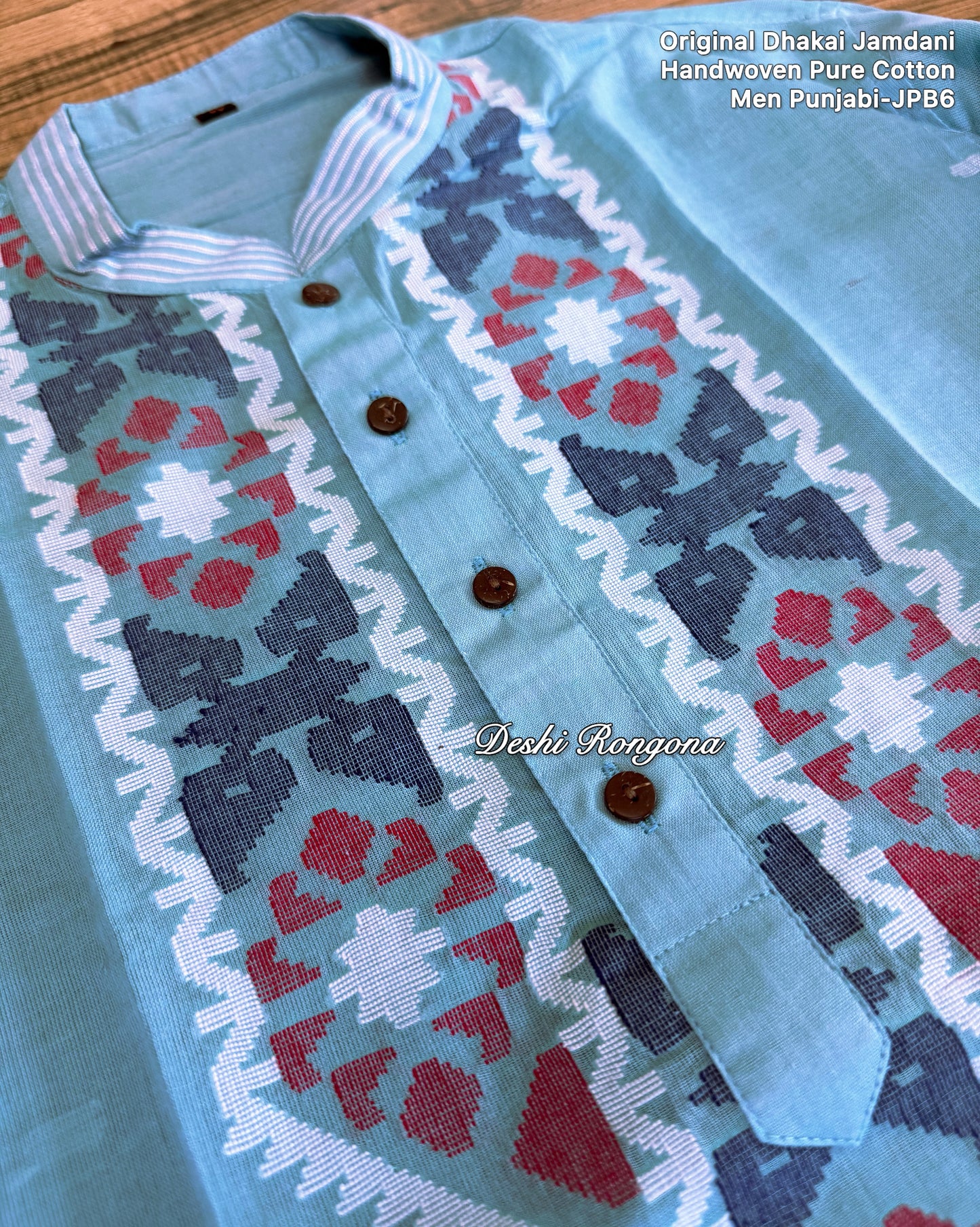 Original Dhakai Jamdani Men Punjabi, Pure Cotton