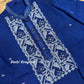 Original Dhakai Jamdani Punjabi – Handwoven Pure Cotton, Deep Blue