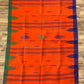 Sylheti Monipuri Handwoven Cotton Saree– Orange