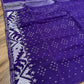 Purple Original Dhakai Jamdani Saree - Handloom Classic
