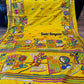 Yellow Bangalore Silk Kantha Saree